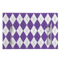 White And Purple Argyle Pattern Print Placemat