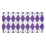 White And Purple Argyle Pattern Print Towel