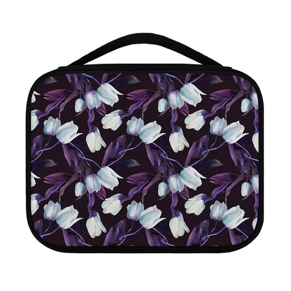 White And Purple Tulip Pattern Print Classic Bible Case