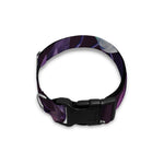 White And Purple Tulip Pattern Print Dog Collar