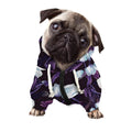 White And Purple Tulip Pattern Print Dog Zip Up Hoodie