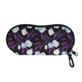 White And Purple Tulip Pattern Print Glasses Case