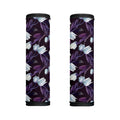 White And Purple Tulip Pattern Print Handle Covers