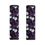 White And Purple Tulip Pattern Print Handle Covers