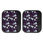 White And Purple Tulip Pattern Print Handle Covers