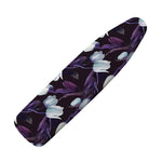 White And Purple Tulip Pattern Print Ironing Board Cover