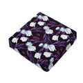 White And Purple Tulip Pattern Print Outdoor Seat Cushion Cover