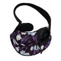 White And Purple Tulip Pattern Print Pet Sling Carrier