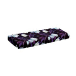 White And Purple Tulip Pattern Print Piano Keyboard Cover