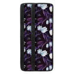 White And Purple Tulip Pattern Print Refrigerator Handle Covers