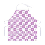 White And Purple Zodiac Signs Print Adjustable Apron