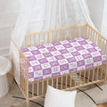 White And Purple Zodiac Signs Print Baby Crib Sheet
