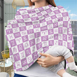 White And Purple Zodiac Signs Print Baby Seat Cover