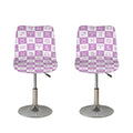 White And Purple Zodiac Signs Print Bar Stool Covers