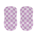 White And Purple Zodiac Signs Print Bar Stool Covers