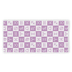 White And Purple Zodiac Signs Print Beach Towel