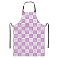 White And Purple Zodiac Signs Print Bib Apron With Pocket