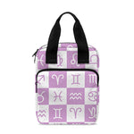 White And Purple Zodiac Signs Print Bible Tote Bag