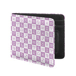 White And Purple Zodiac Signs Print Bifold Wallet