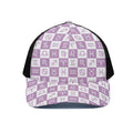 White And Purple Zodiac Signs Print Black Mesh Trucker Hat