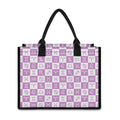 White And Purple Zodiac Signs Print Canvas Tote Bag