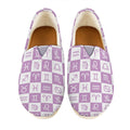 White And Purple Zodiac Signs Print Casual Shoes