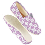 White And Purple Zodiac Signs Print Casual Shoes