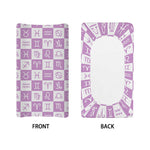 White And Purple Zodiac Signs Print Changing Pad Cover