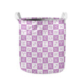 White And Purple Zodiac Signs Print Collapsible Laundry Basket