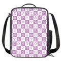 White And Purple Zodiac Signs Print Crossbody Lunch Bag