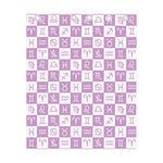 White And Purple Zodiac Signs Print Curtain