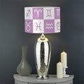White And Purple Zodiac Signs Print Drum Lamp Shade