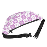 White And Purple Zodiac Signs Print Fanny Pack