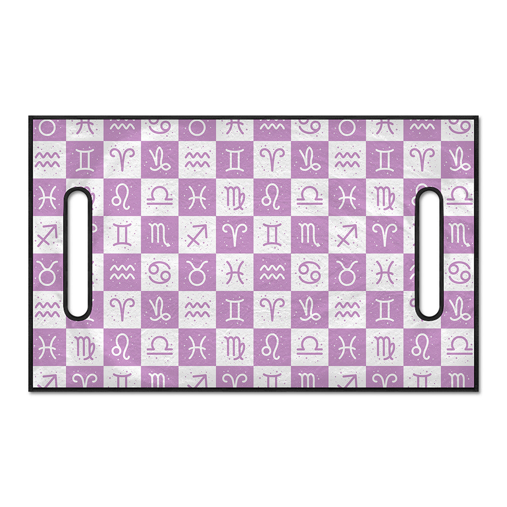 White And Purple Zodiac Signs Print Golf Cart Seat Cover