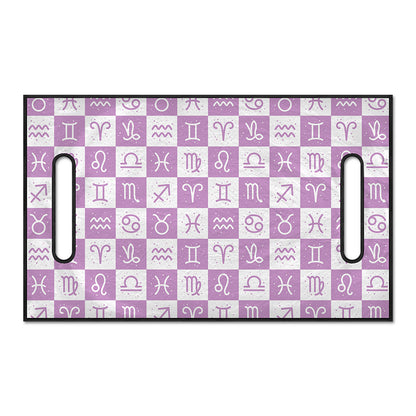 White And Purple Zodiac Signs Print Golf Cart Seat Cover