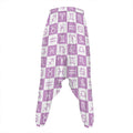 White And Purple Zodiac Signs Print Hammer Pants