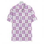 White And Purple Zodiac Signs Print Hawaiian Shirt