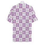 White And Purple Zodiac Signs Print Hawaiian Shirt