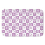 White And Purple Zodiac Signs Print Indoor Door Mat