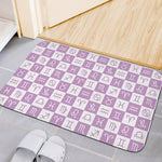 White And Purple Zodiac Signs Print Indoor Door Mat