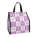 White And Purple Zodiac Signs Print Insulated Lunch Tote