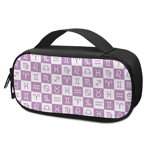 White And Purple Zodiac Signs Print Insulin Cooler Travel Case