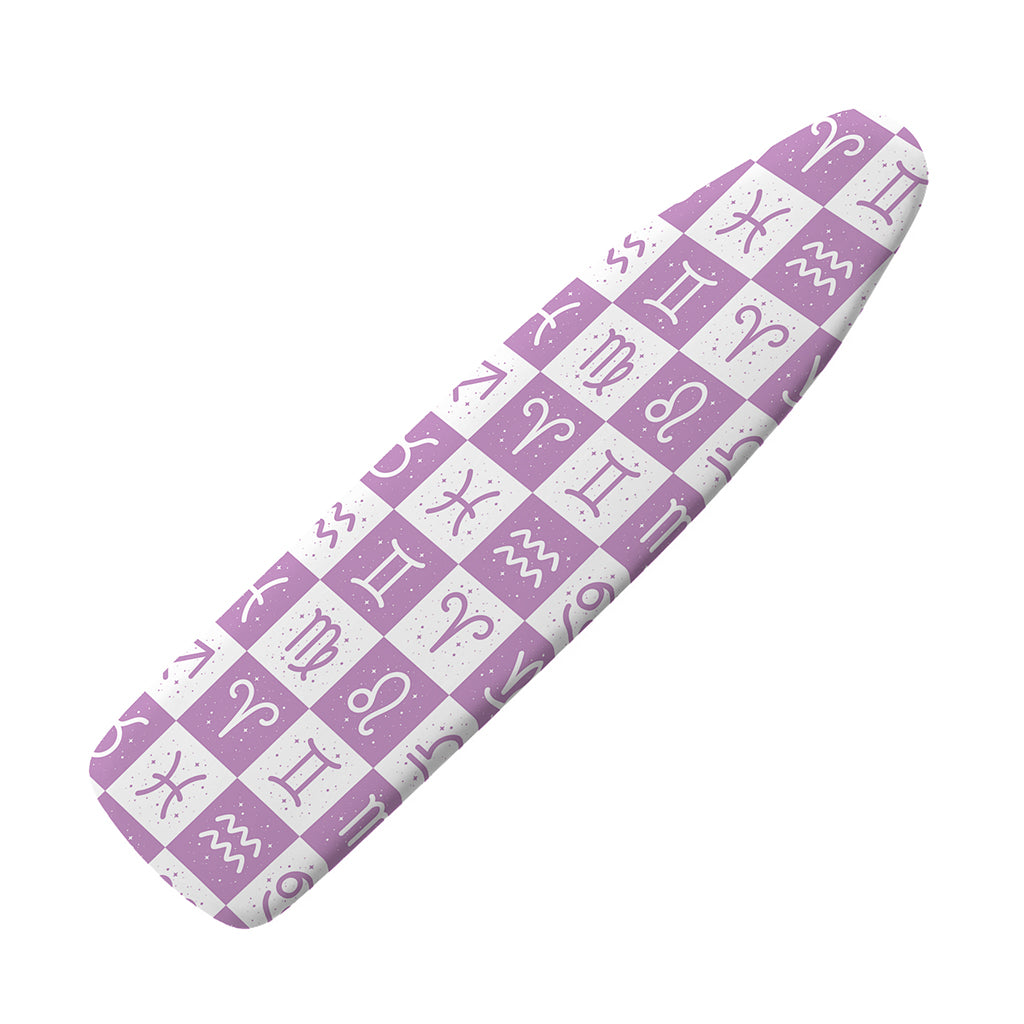 White And Purple Zodiac Signs Print Ironing Board Cover
