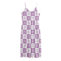 White And Purple Zodiac Signs Print Jersey Midi Cami Dress