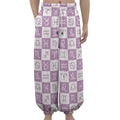 White And Purple Zodiac Signs Print Lantern Pants