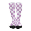 White And Purple Zodiac Signs Print Long Socks
