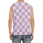 White And Purple Zodiac Signs Print Men's Fitness Tank Top