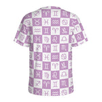 White And Purple Zodiac Signs Print Men's Sports T-Shirt