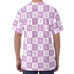 White And Purple Zodiac Signs Print Men's Velvet T-Shirt