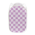 White And Purple Zodiac Signs Print Mesh Laundry Hamper